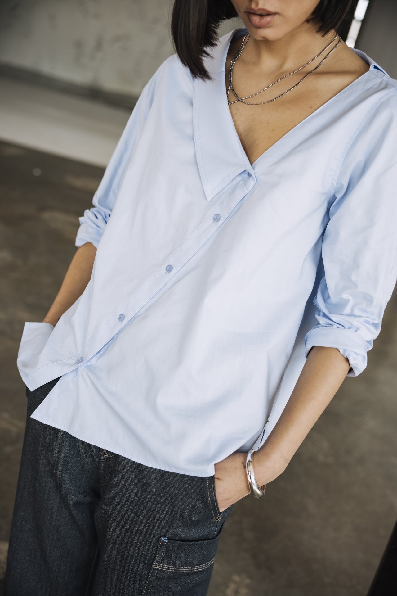   
            

Chemise asymétrique Femme Hazel Poplin xenon blue | Freeman T. Porter
          