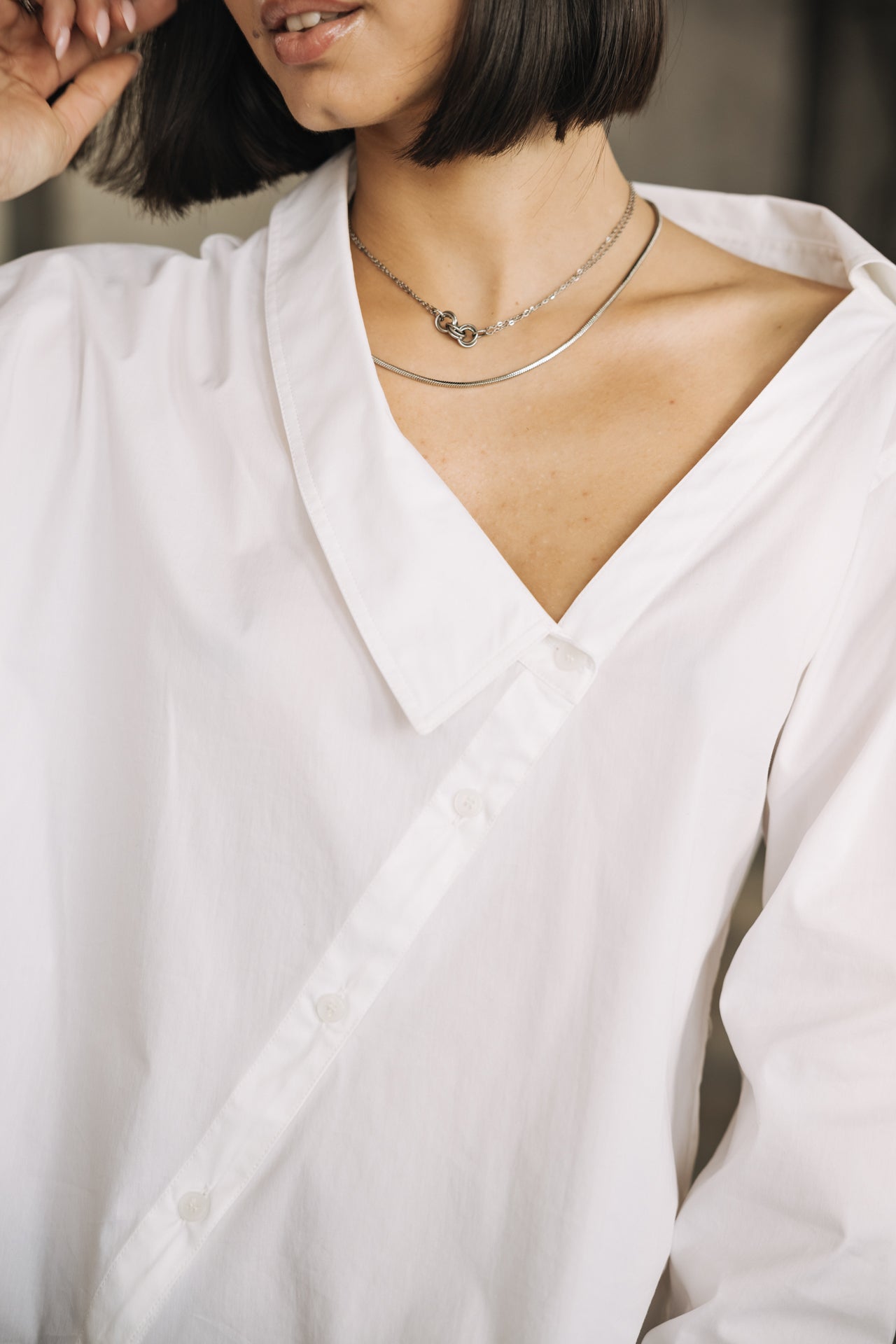

Asymmetrical shirt Woman Hazel Plain white | Freeman T. Porter