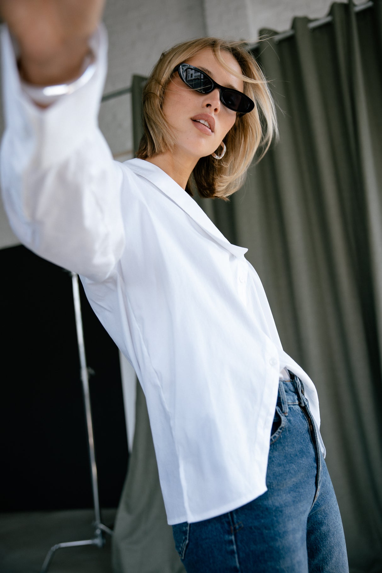 

Asymmetrical shirt Woman Hazel Plain white | Freeman T. Porter