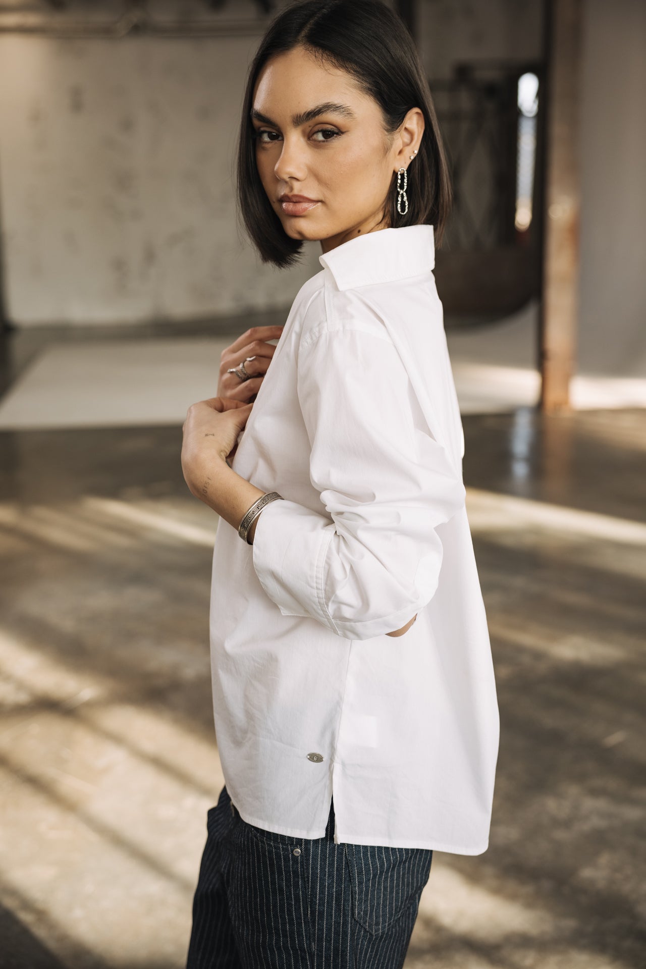 

Asymmetrical shirt Woman Hazel Plain white | Freeman T. Porter