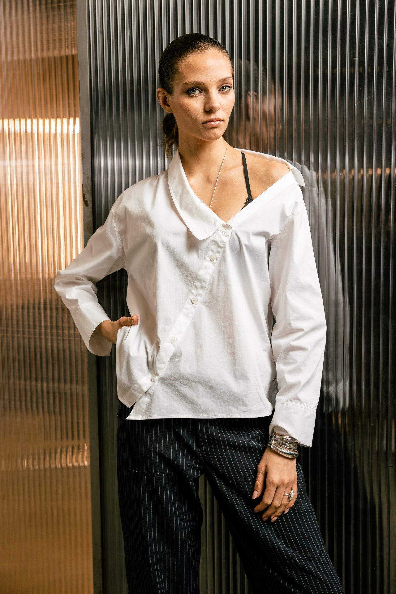

Asymmetric shirt Women Hazel Plain white | Freeman T. Porter