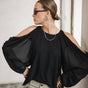 

Off-the-shoulder blouse Woman Telcie plain black | Freeman T. Porter