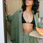 

Long-sleeved shirt Woman Sheel Plain loden green | Freeman T. Porter