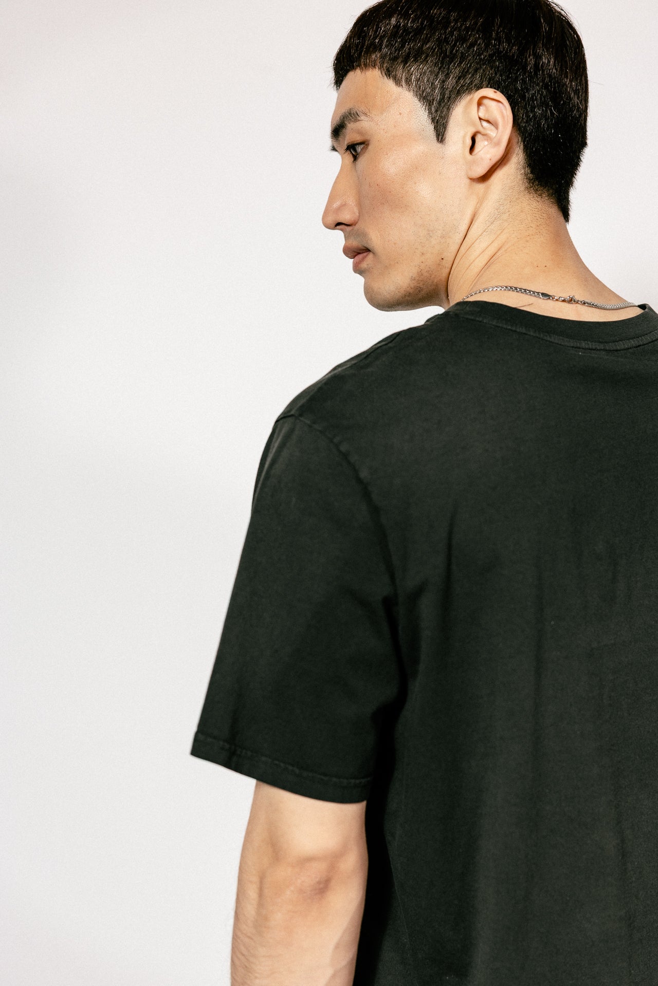T-shirt homme à col roulé Noir T-shirt homme à col roulé Noir