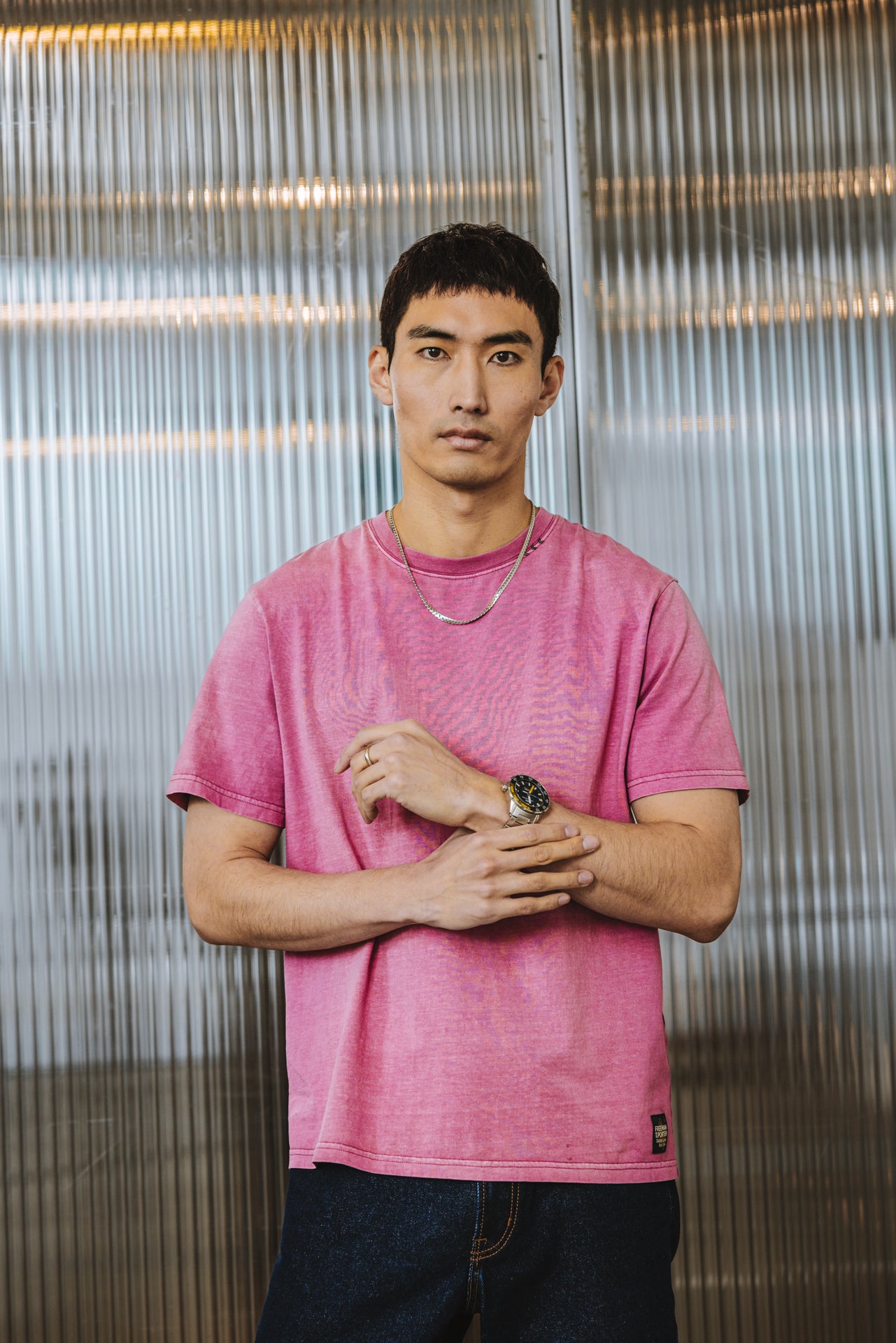 

T-Shirt mit geradem Schnitt Herren Chuck River mellow mauve | Freeman T. Porter