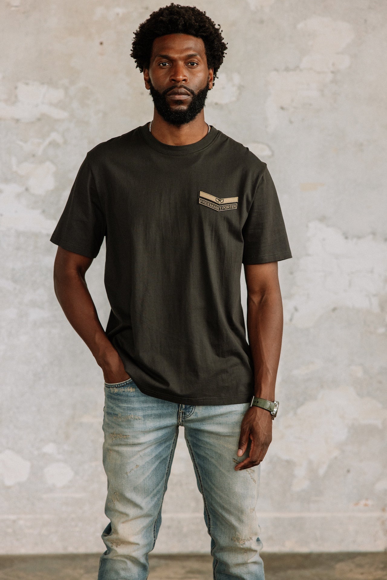 

T-shirt droit Homme Chuck Sergeant pirate black | Freeman T. Porter