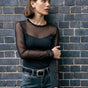 

Top avec résille Femme Timana black | Freeman T. Porter