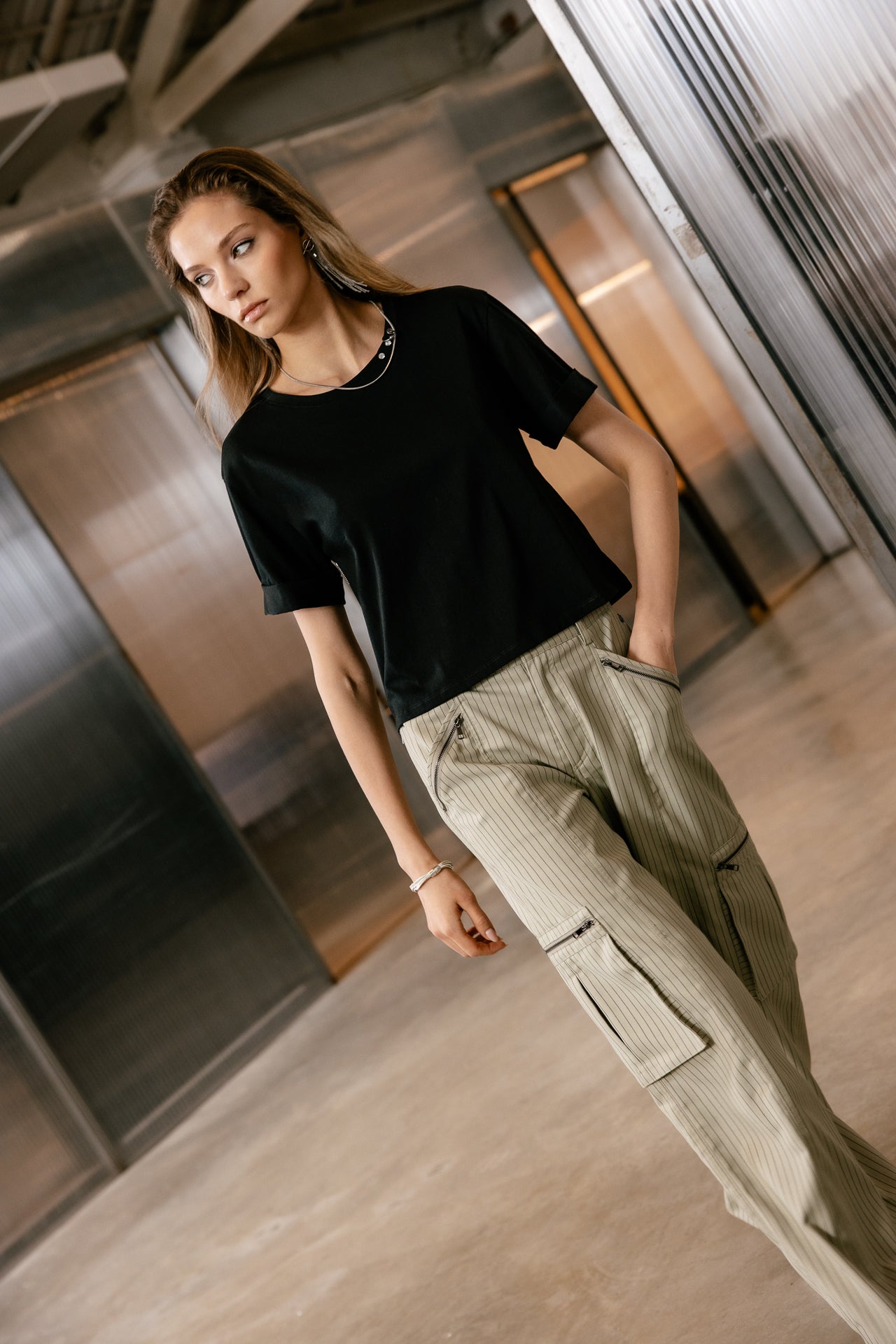 

Crew neck T-shirt Women Tayane Zip black | Freeman T. Porter