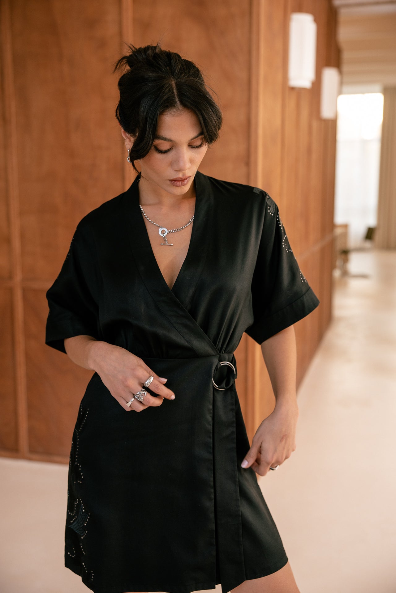   
            

Kimono dress Women Runetti Embroidery black | Freeman T. Porter
          