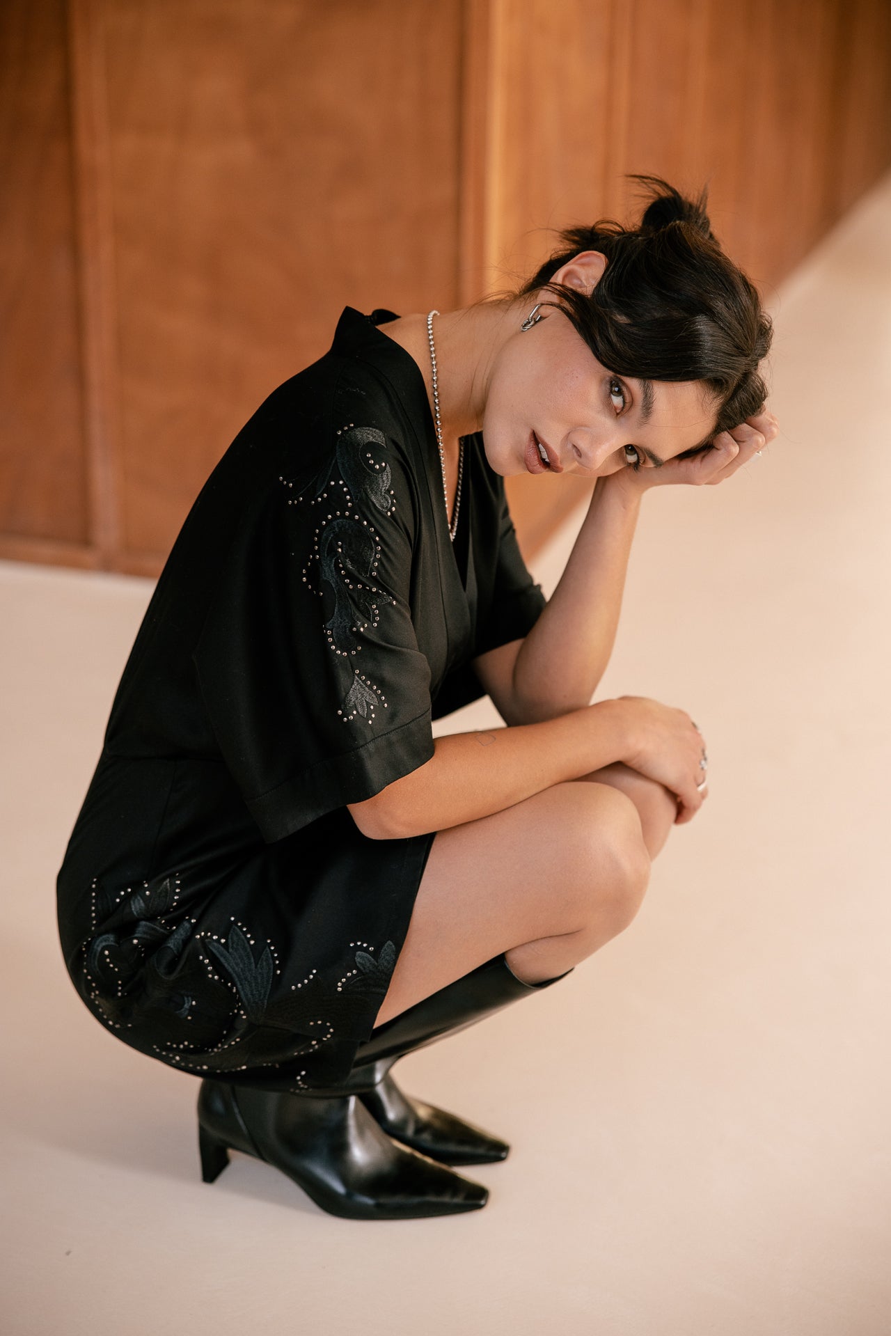 

Robe kimono Femme Runetti Embroidery black | Freeman T. Porter