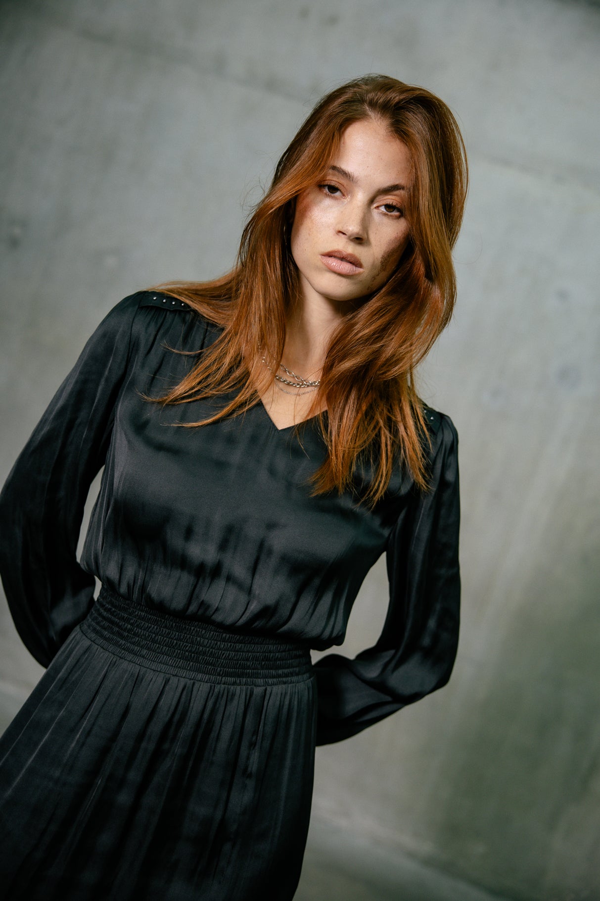 

Robe maxi Femme Ronita Plain black | Freeman T. Porter
