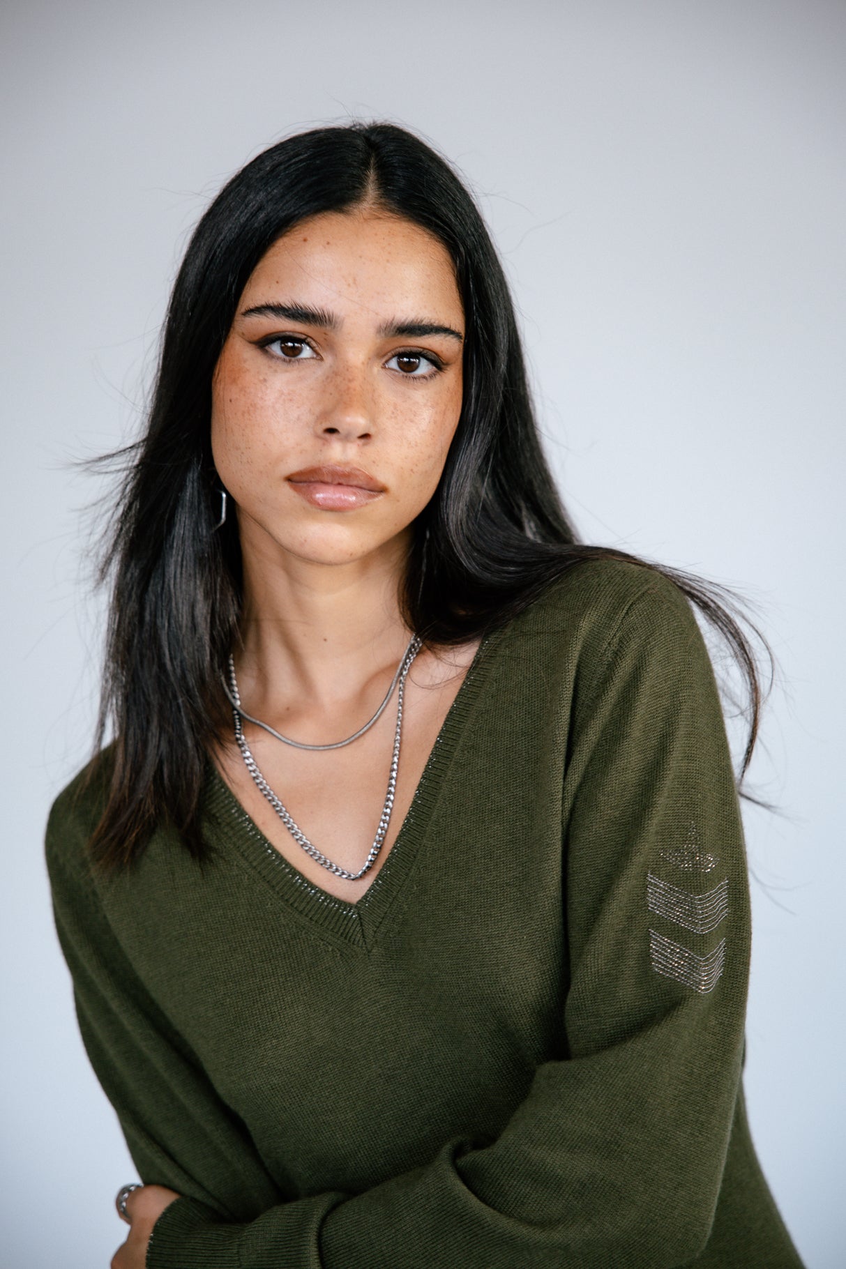 

Robe en maille Femme Reema olive night | Freeman T. Porter