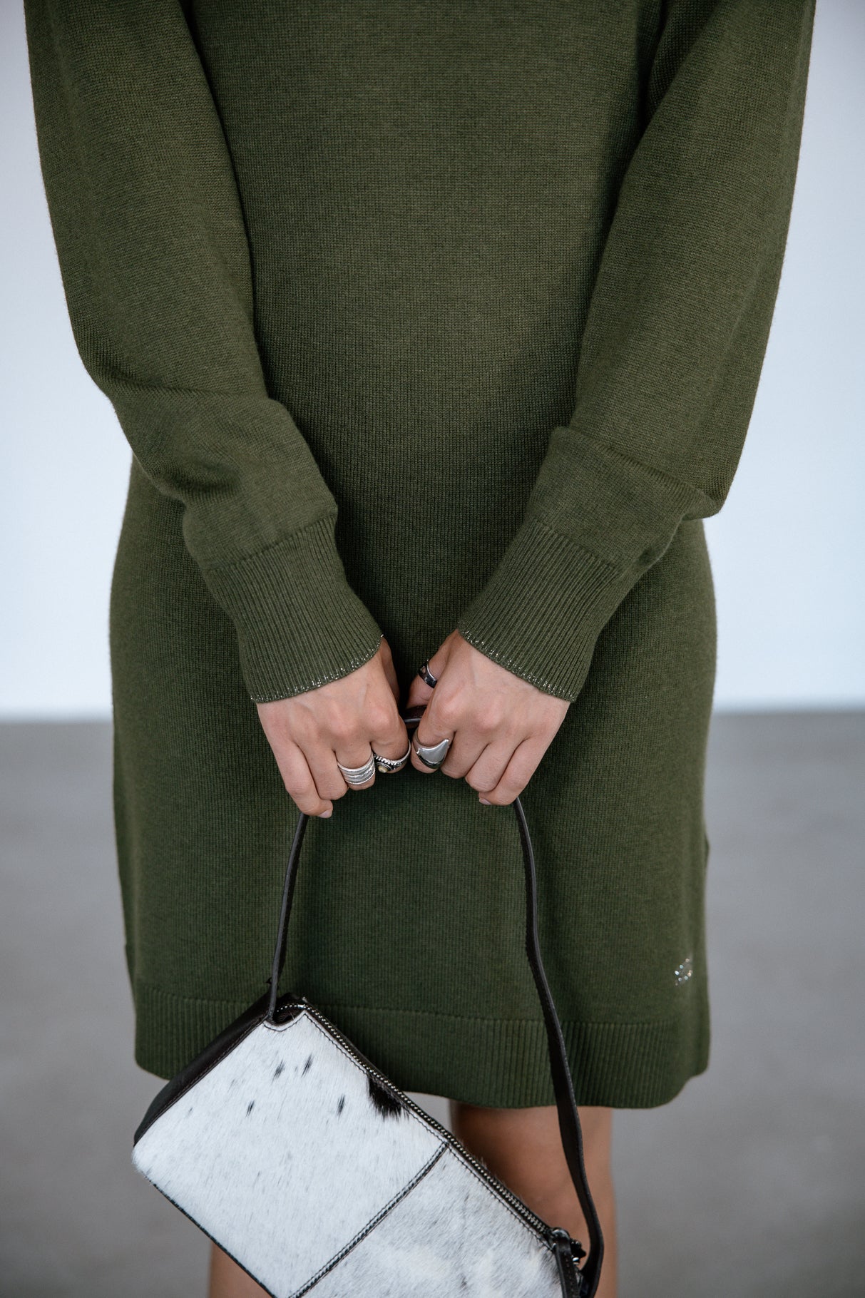 

Robe en maille Femme Reema olive night | Freeman T. Porter