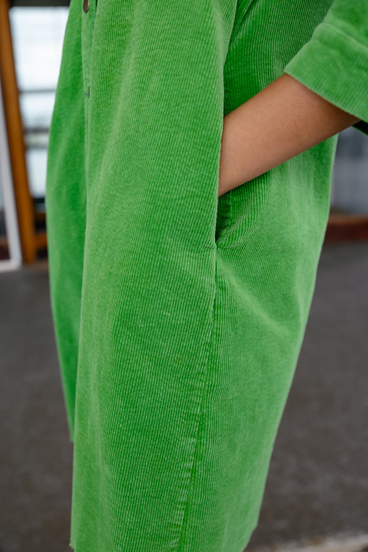 

Samt-Hemdblusenkleid Damen Rolly Velvet online lime | Freeman T. Porter