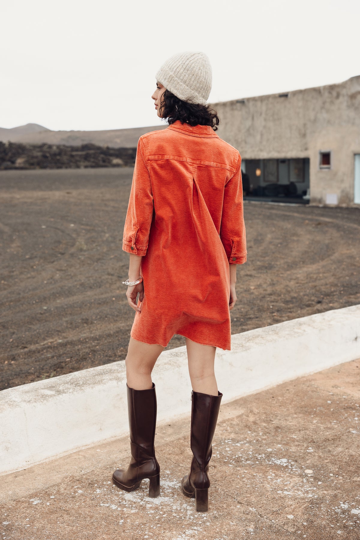 

Robe chemise en velours Femme Rolly Velvet rooibos tea | Freeman T. Porter