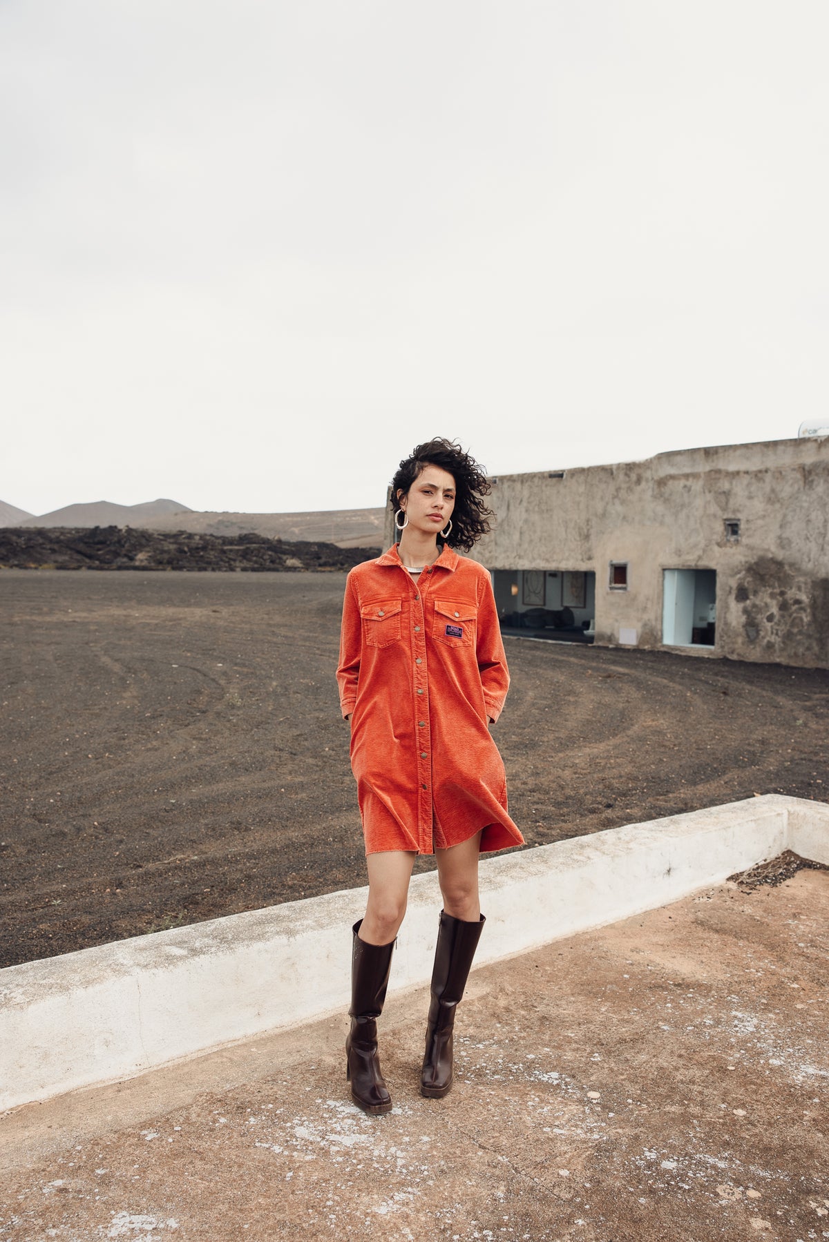 

Robe chemise en velours Femme Rolly Velvet rooibos tea | Freeman T. Porter