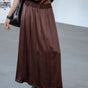 

Jupe longue fluide Femme Jendale Silk hot chocolate | Freeman T. Porter