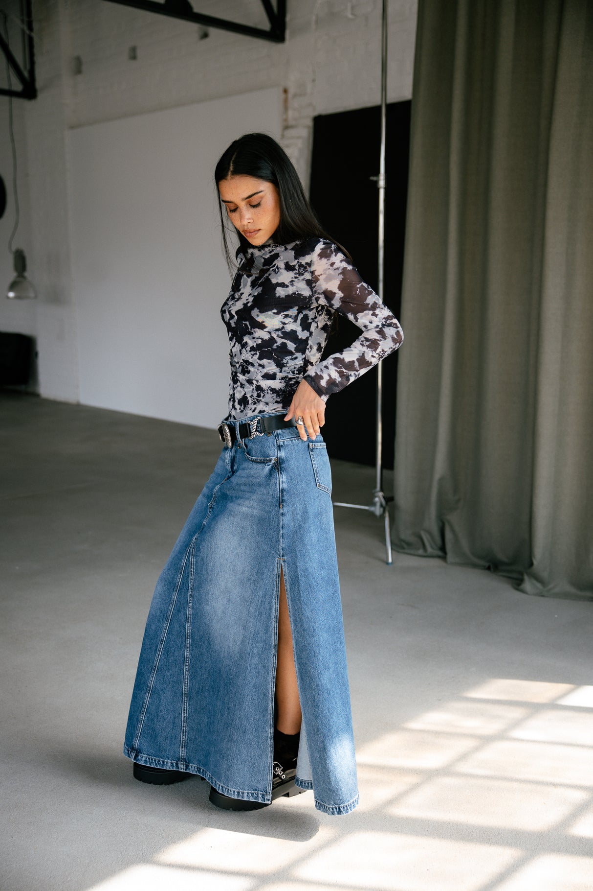 

Jupe longue  Mujer Alma Denim magnus | Freeman T. Porter