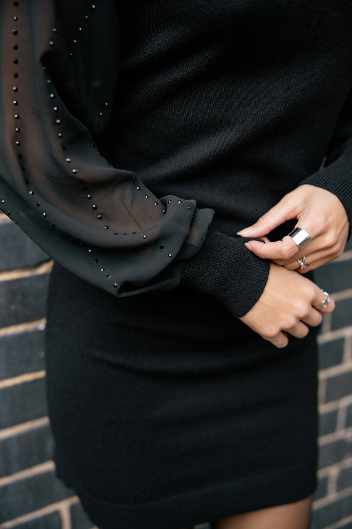 

Robe courte Mujer Rosaland Strass black | Freeman T. Porter