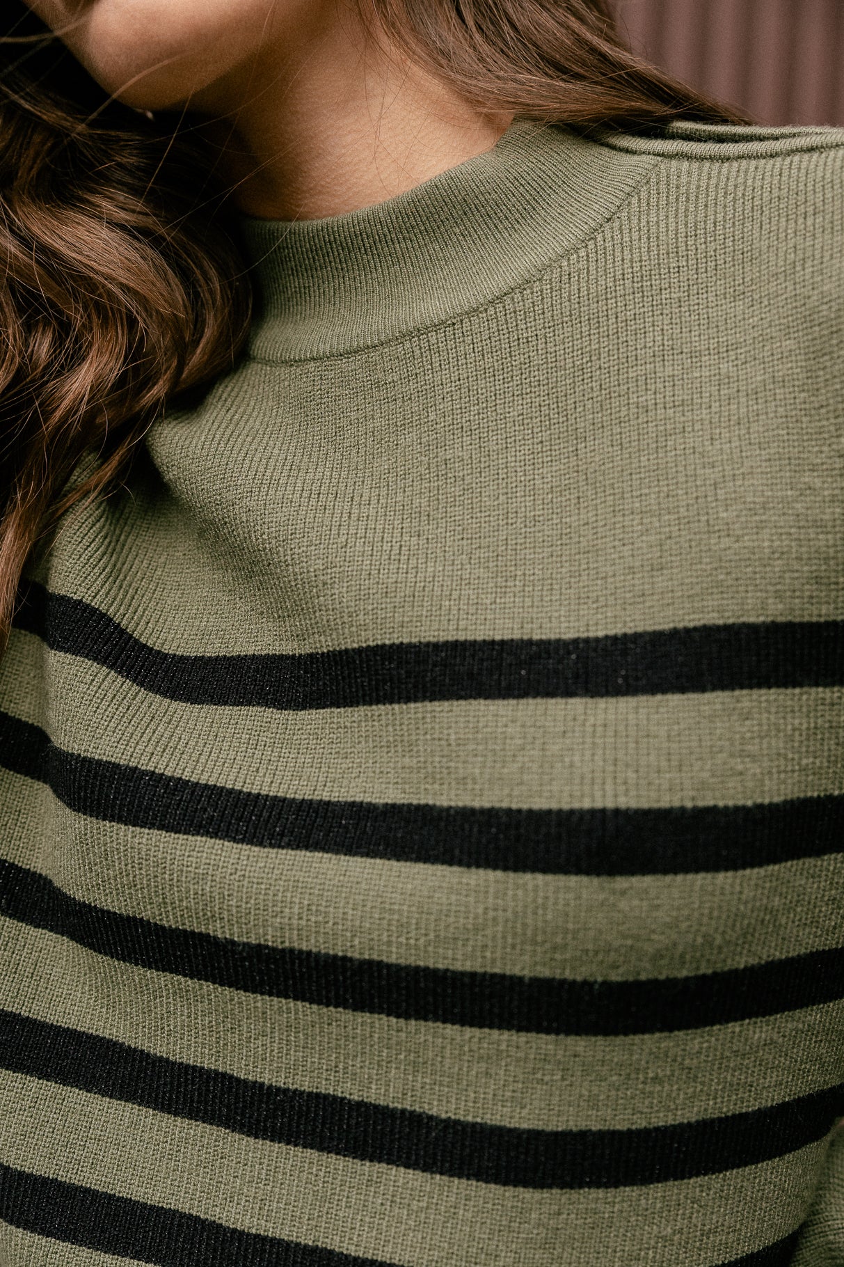 

Robe pull Femme Reliane Stripes Zip green moss | Freeman T. Porter