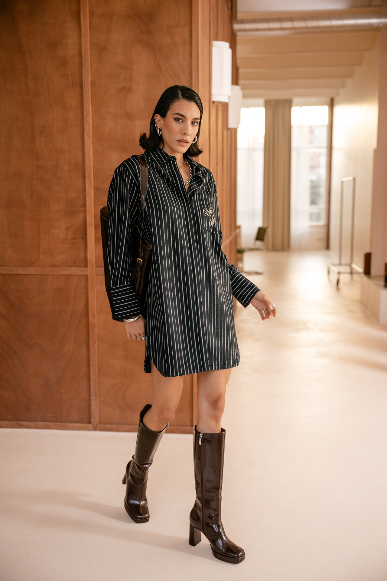 

Hemdkleid Damen Restine Goldy black | Freeman T. Porter