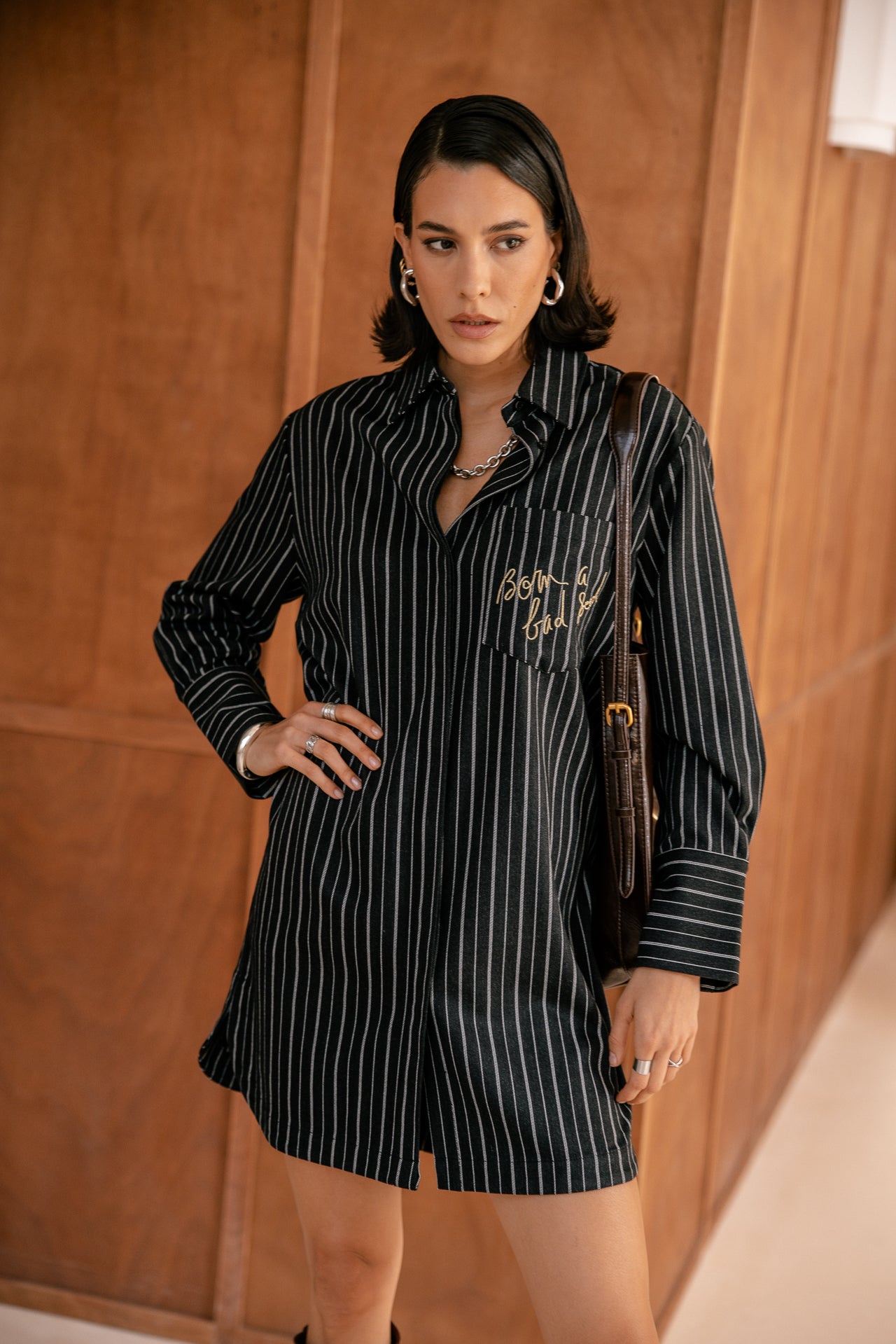 

Hemdkleid Damen Restine Goldy black | Freeman T. Porter