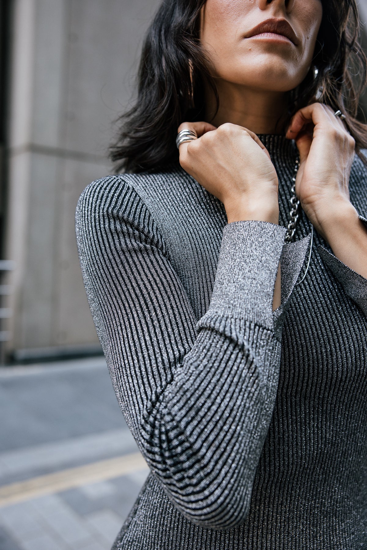 

Robe longue avec lurex Femme Toriane carbone | Freeman T. Porter