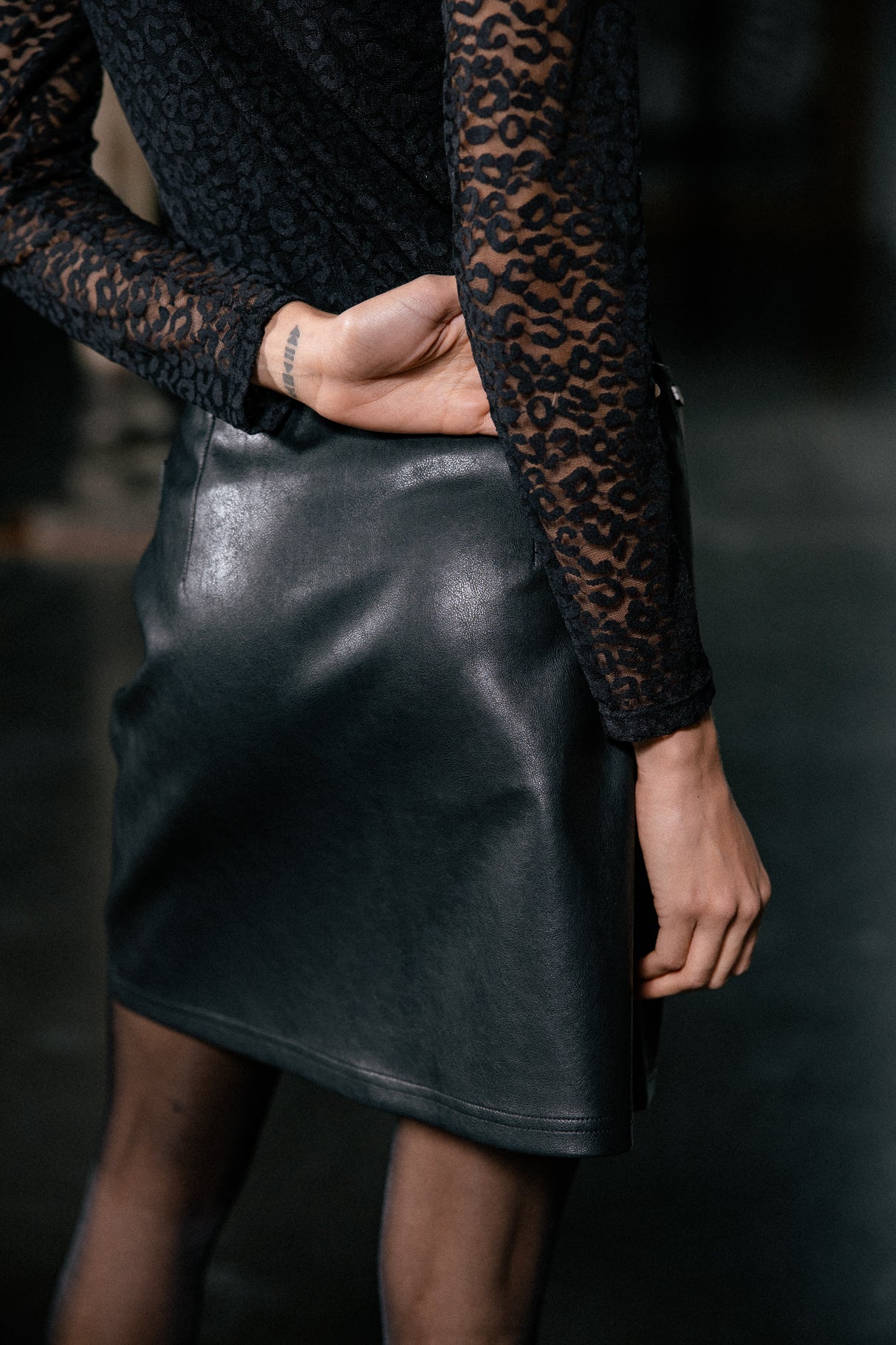 

Jupe en simili cuir Femme Zelou Biker black | Freeman T. Porter