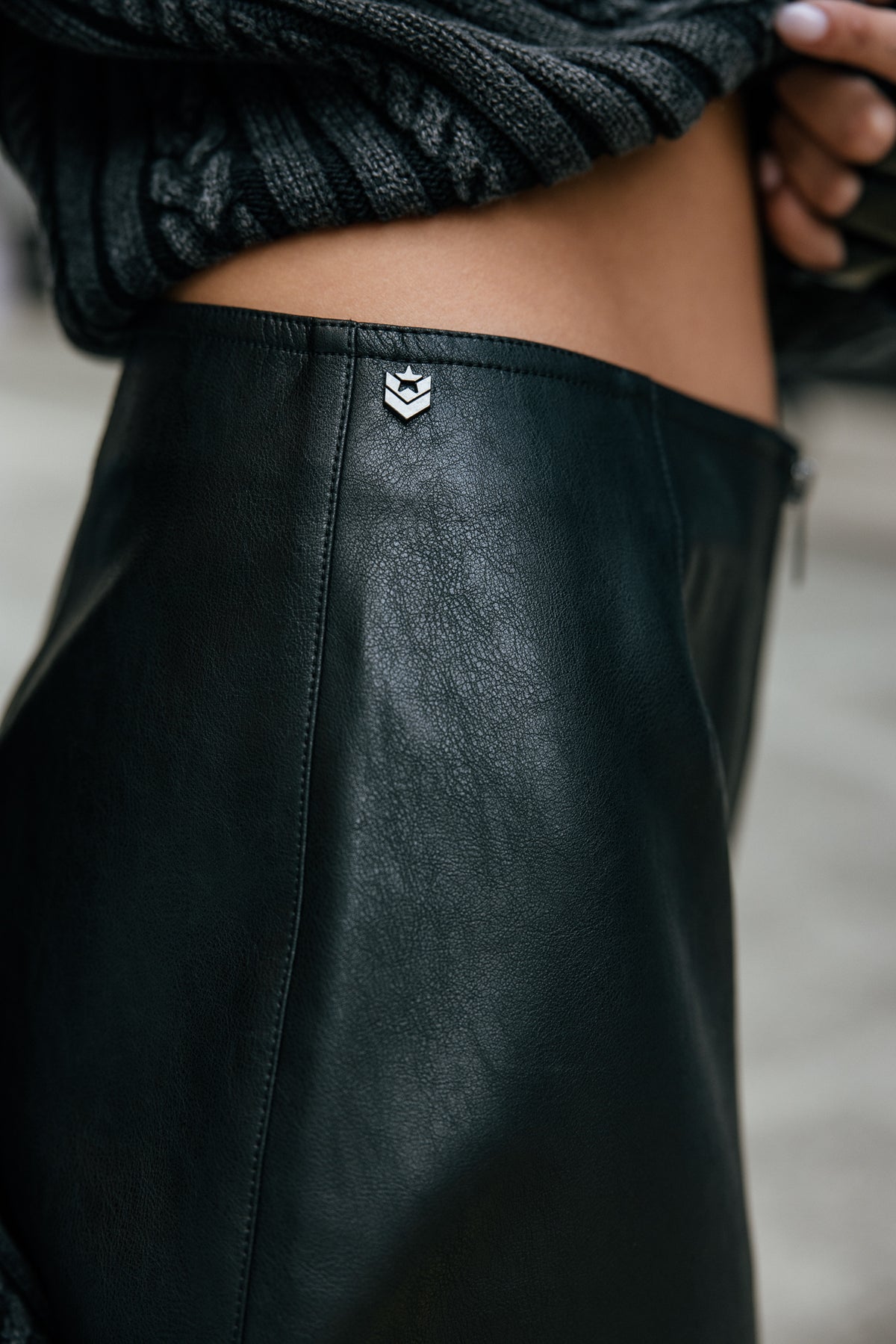 

Falda de piel sintética Mujer Zelou Biker black | Freeman T. Porter