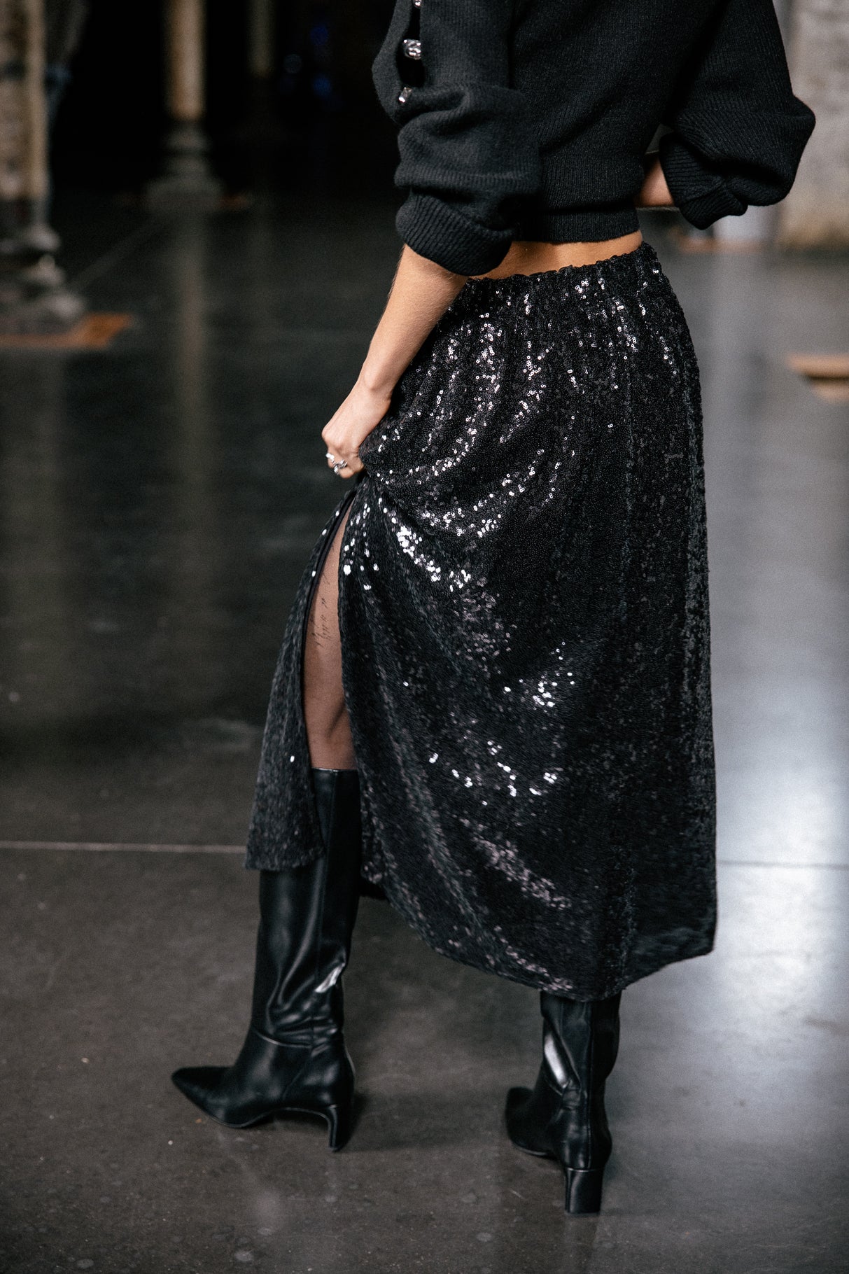 

Sequin skirt Women Jiny Glittery black | Freeman T. Porter