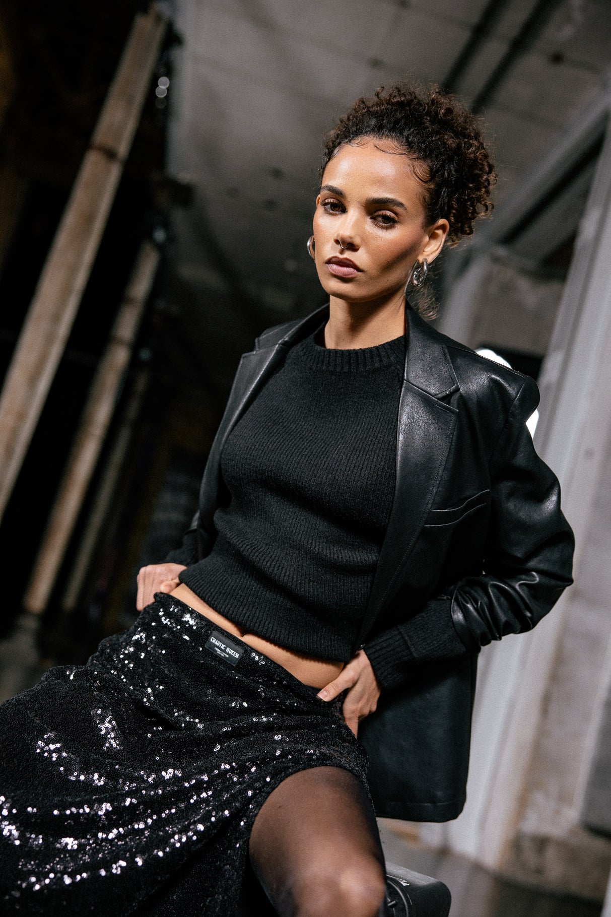 

Sequin skirt Women Jiny Glittery black | Freeman T. Porter