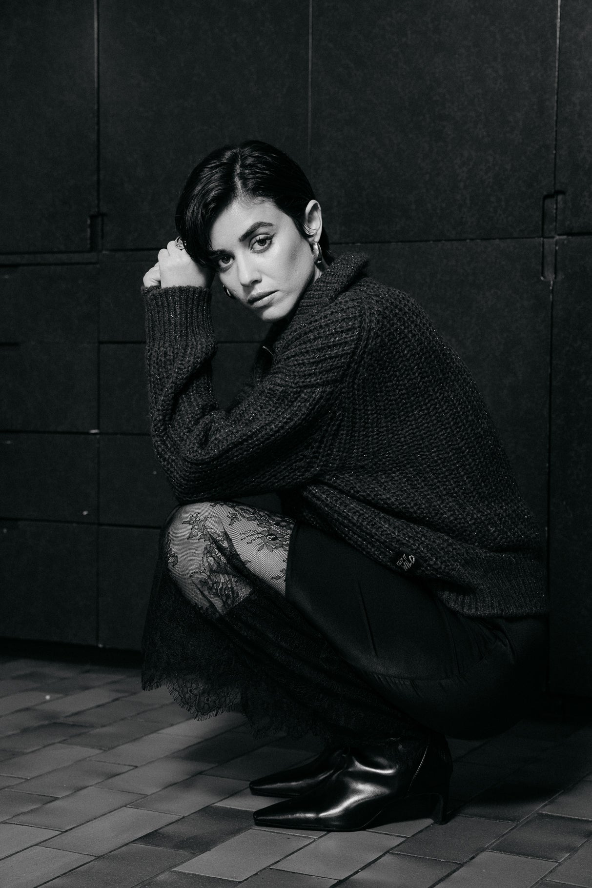 

Jupe satin et dentelle Femme Jarra black | Freeman T. Porter