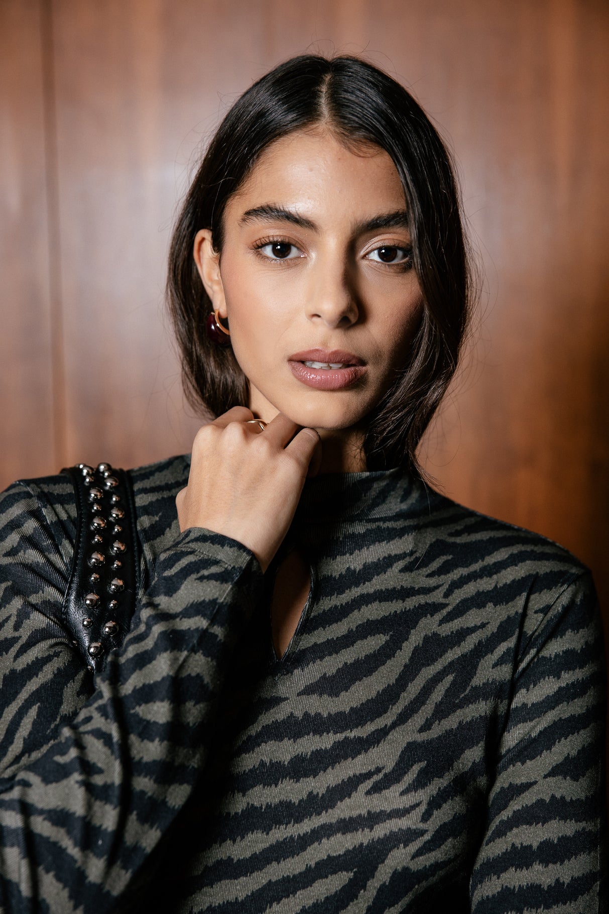 

Robe T-shirt imprimée Femme Titi Zebra Shades khaki print | Freeman T. Porter