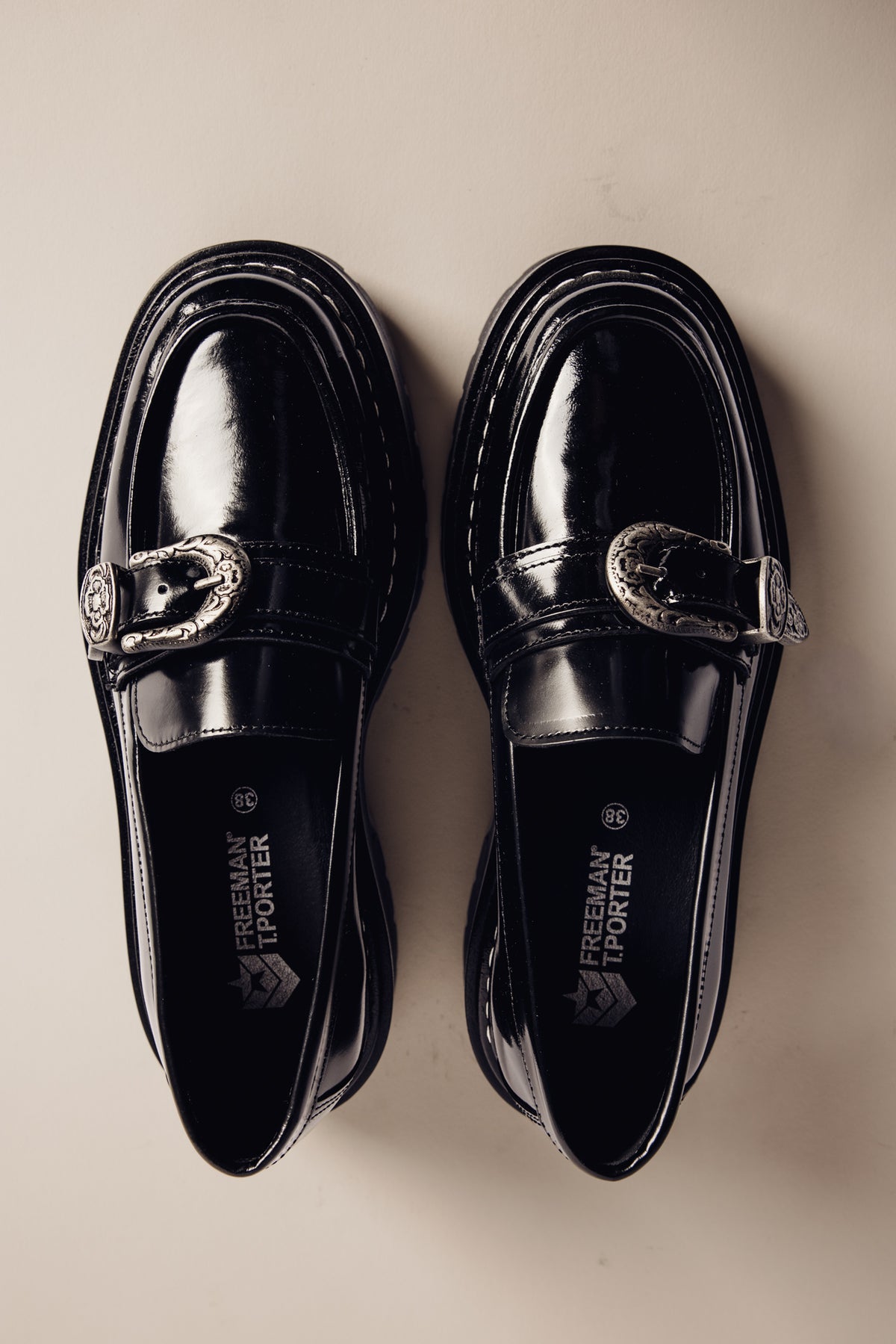 

Mocassin en cuir Femme Cari black | Freeman T. Porter
