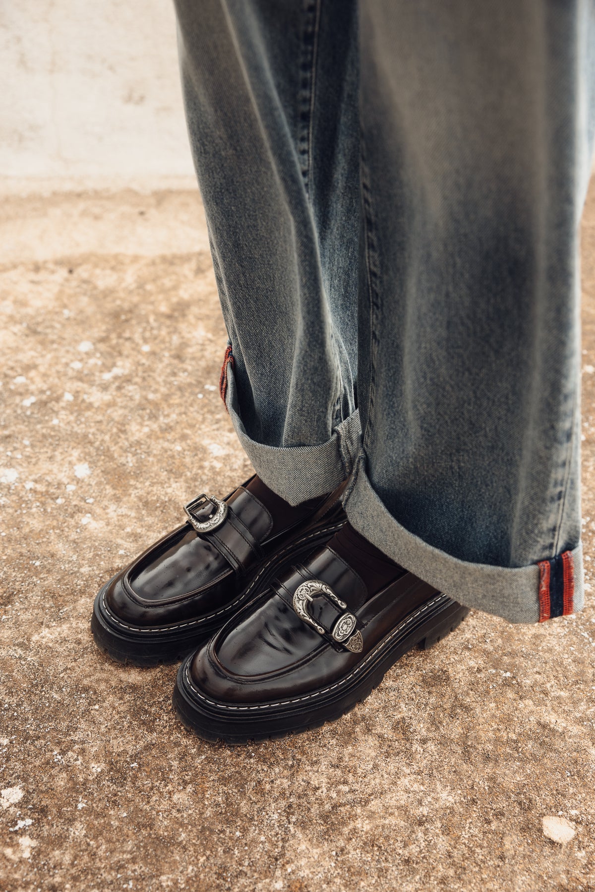 

Mocassim de pele Mulher Cari black ochre | Freeman T. Porter