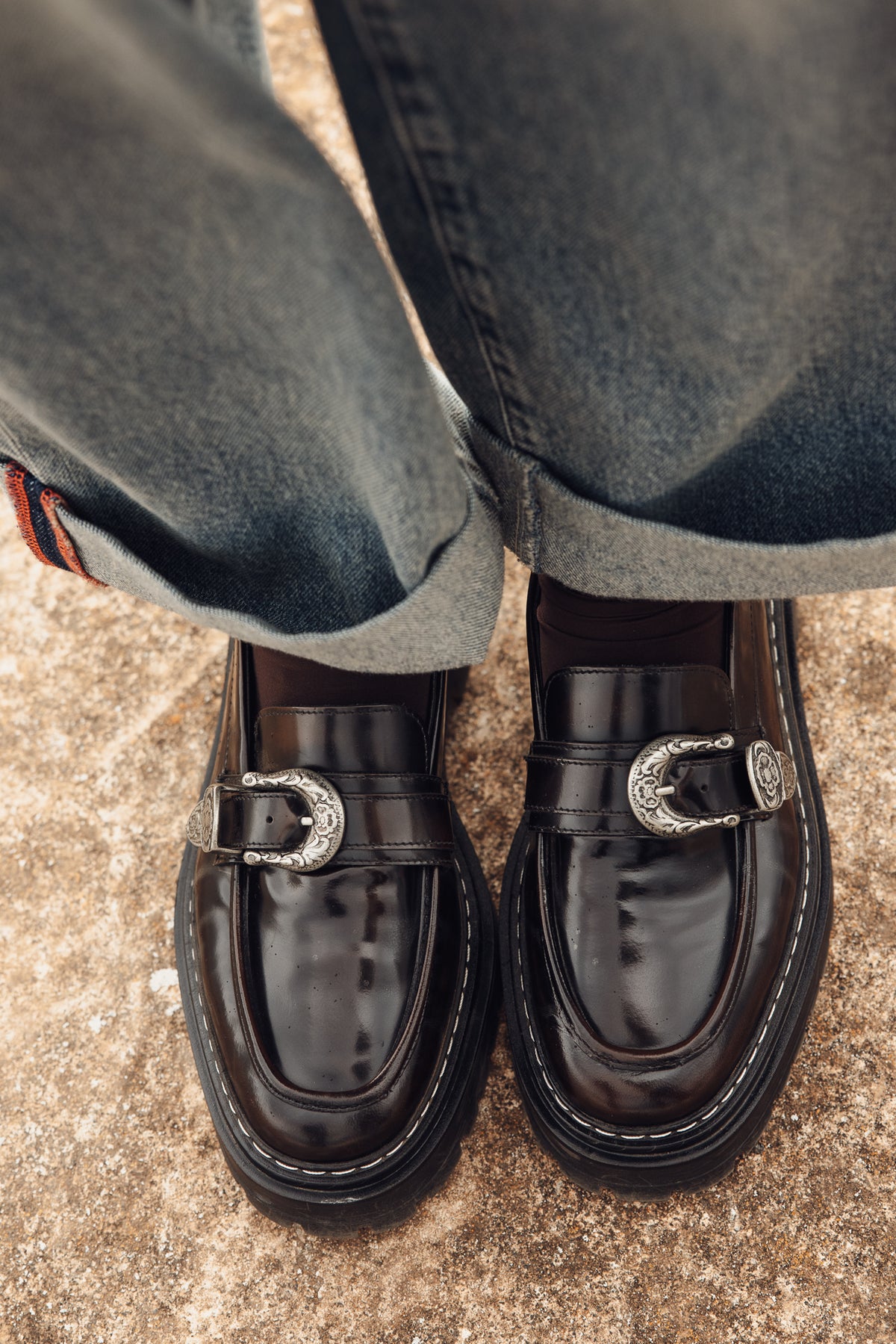 

Mocassim de pele Mulher Cari black ochre | Freeman T. Porter
