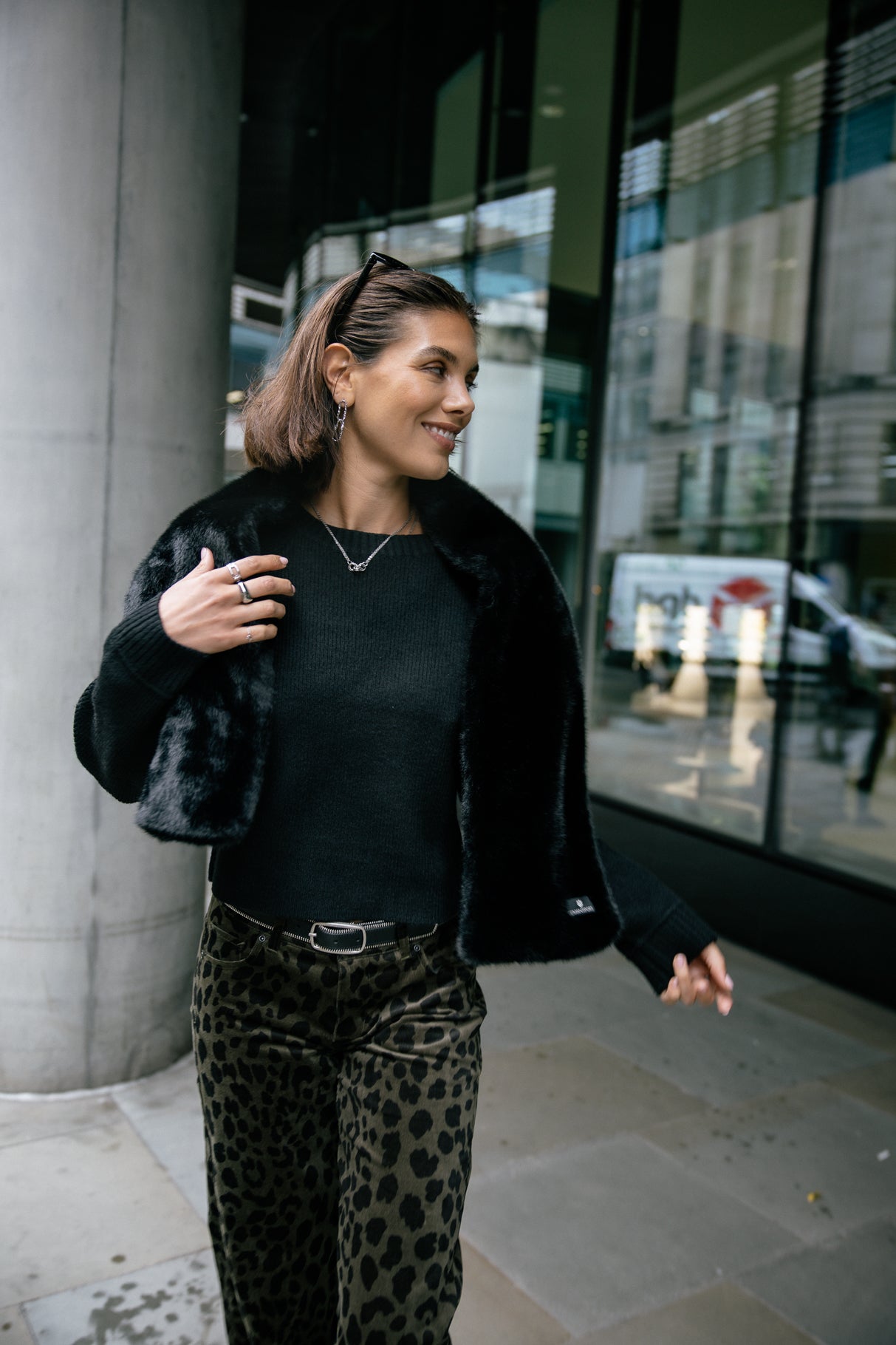 

Écharpe  Femme Livie Plain Fur black | Freeman T. Porter