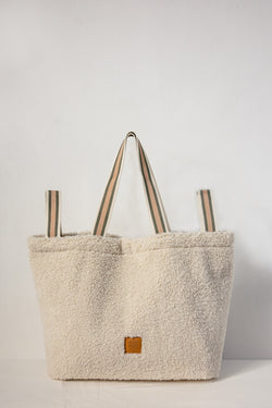 

Tote bag com efeito sherpa e interior de felpa Mulher Coletta Sherpa ecru | Freeman T. Porter