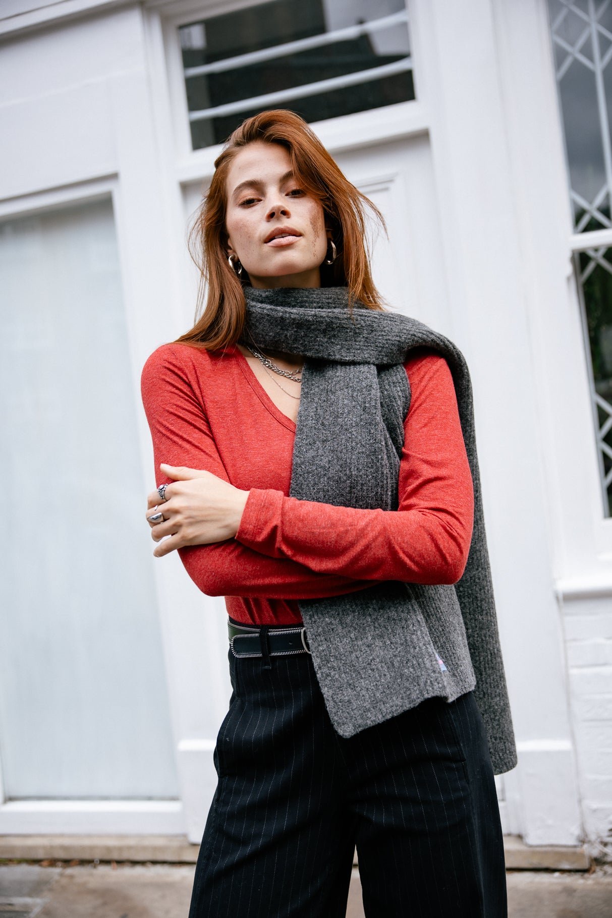 

Écharpe  Femme Elina Plain anthra | Freeman T. Porter