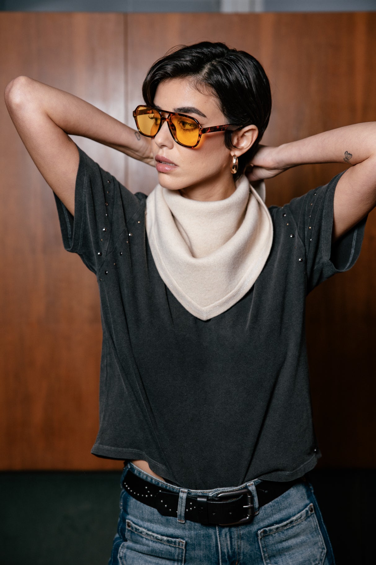 
              

Bandana en maille Femme Fily off white | Freeman T. Porter
            