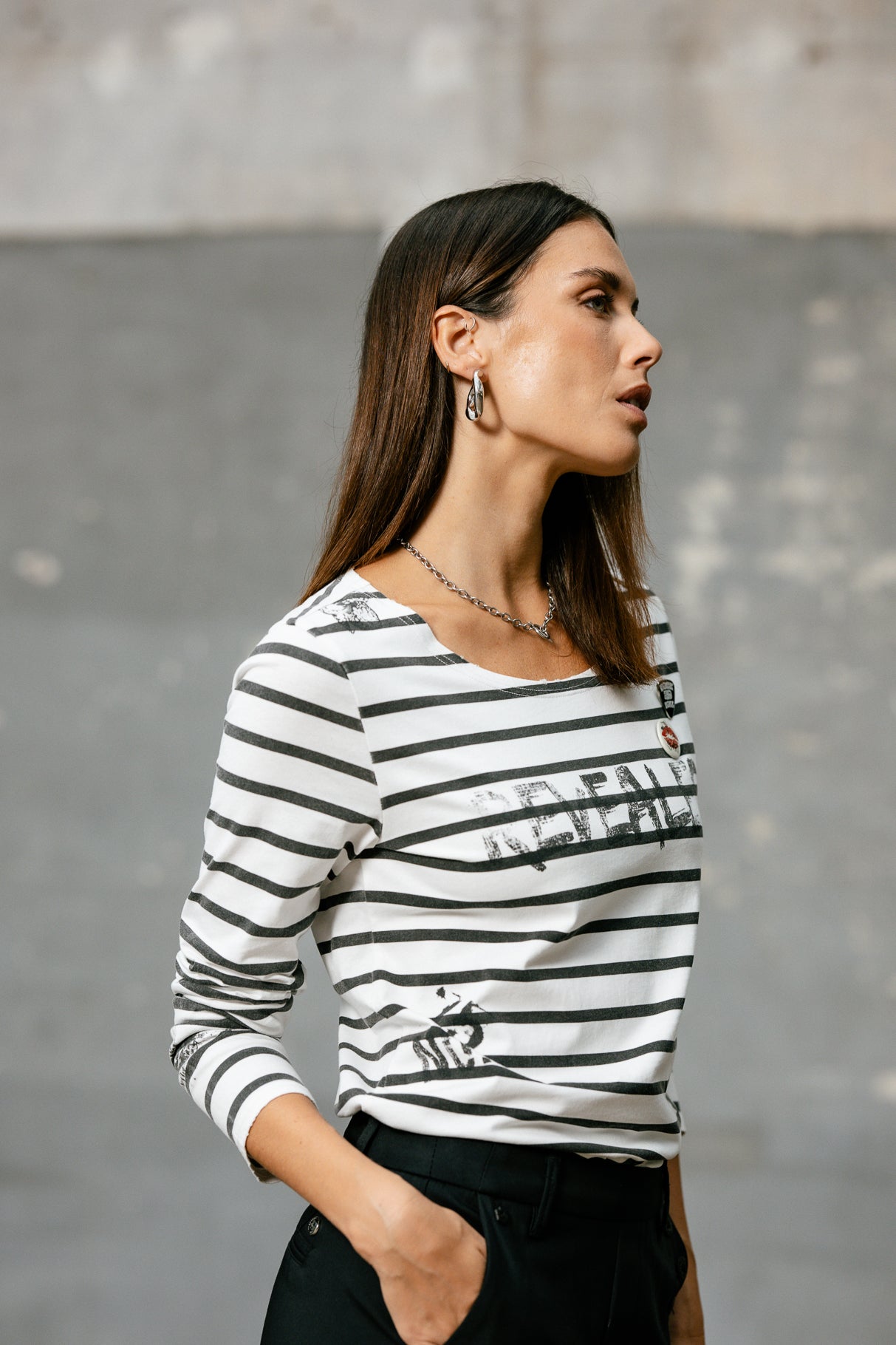 
              

T-shirt manches longues Femme Twiggy Stripes white | Freeman T. Porter
            