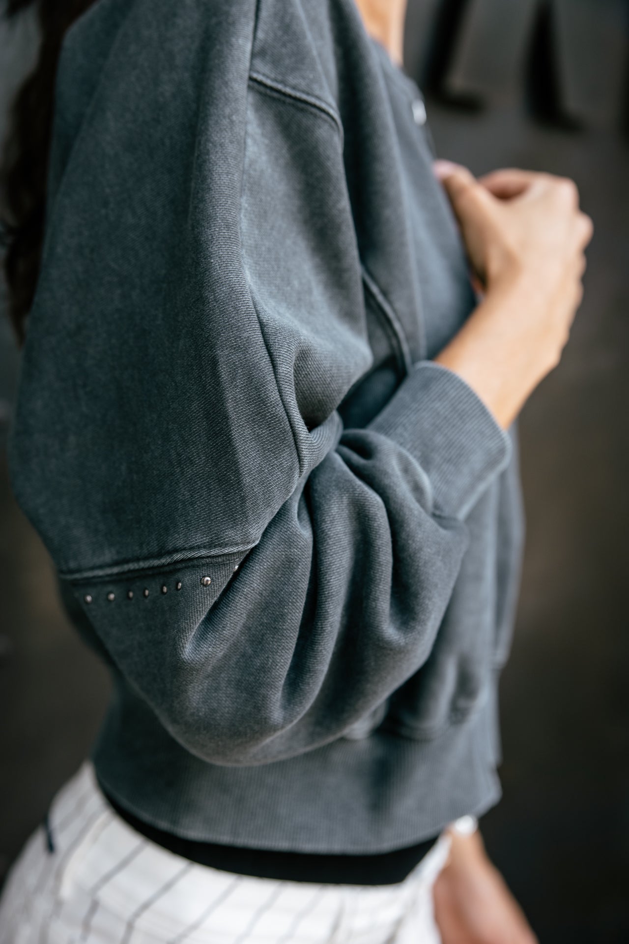 

Loose zip-up jacket Women Solome old black | Freeman T. Porter