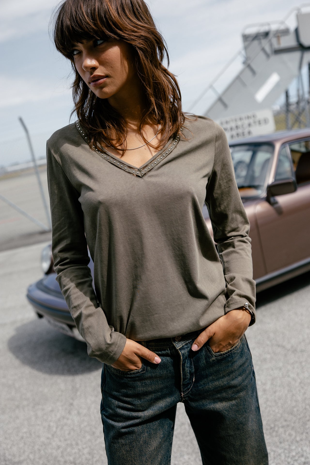   
            

T-shirt with rivets Women Torina Studs dusky green | Freeman T. Porter
          