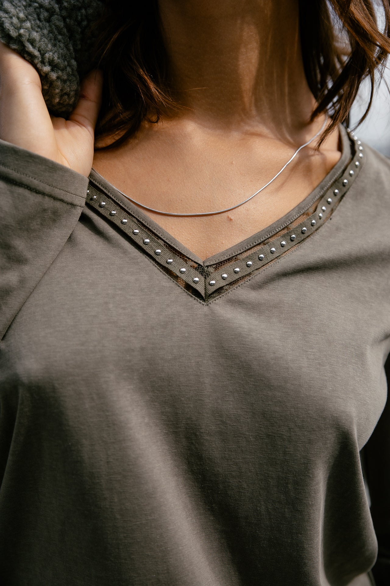 
              

T-shirt with rivets Women Torina Studs dusky green | Freeman T. Porter
            