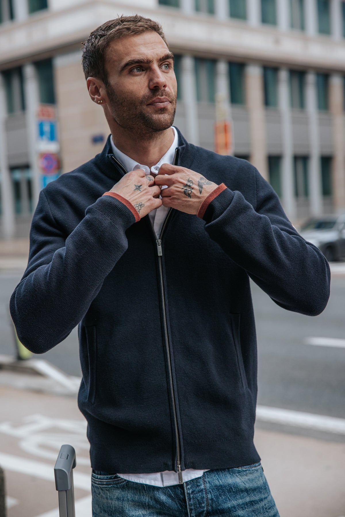 

Cárdigan con cremallera Hombre Stan Varsity deep well | Freeman T. Porter