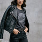 

T-shirt imprimé paillettes Frau Telyssia Heart of Glass asphalte | Freeman T. Porter