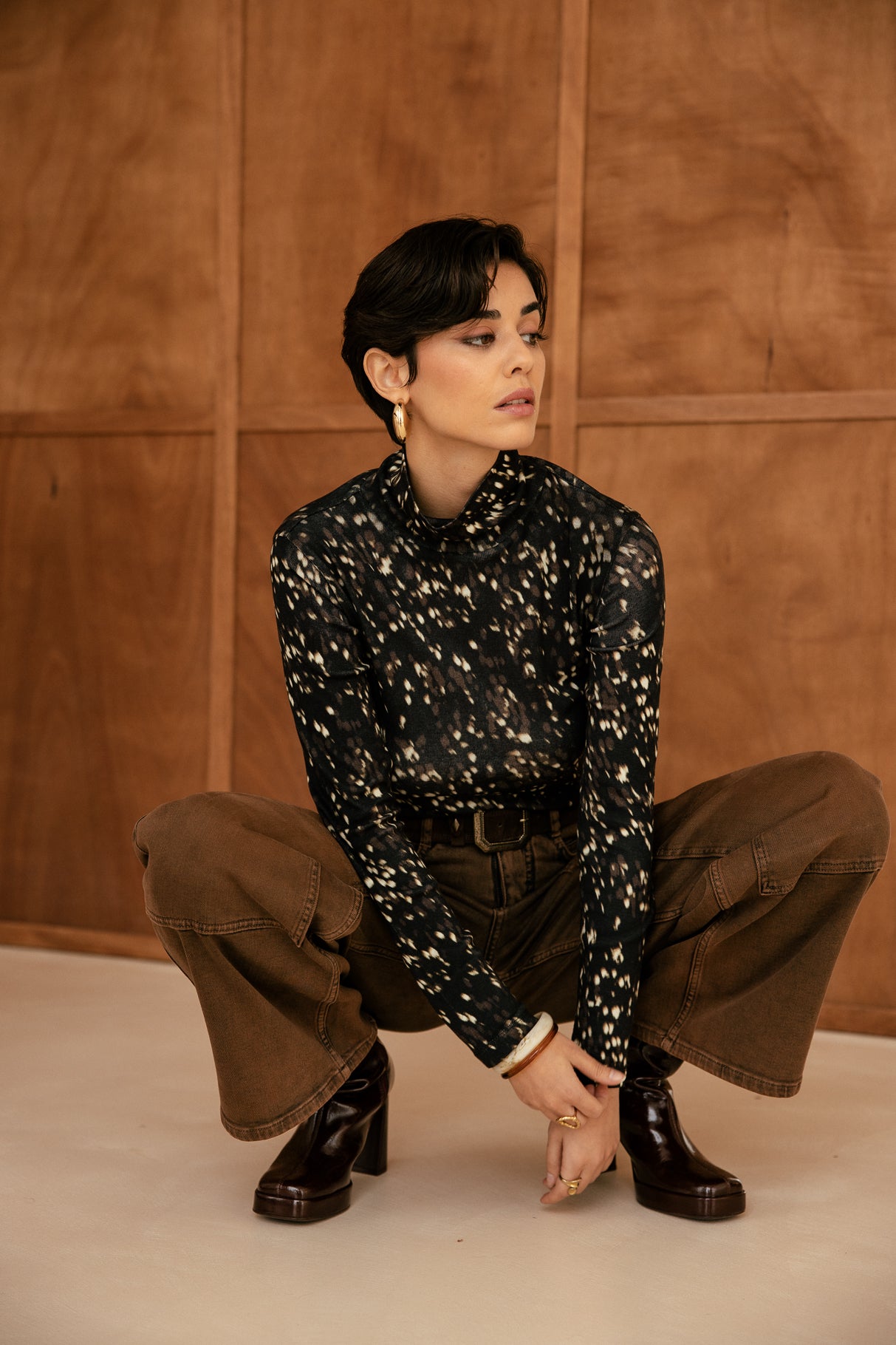 

T-Shirt ajusté imprimé  Femme Titya Wild Dots original | Freeman T. Porter