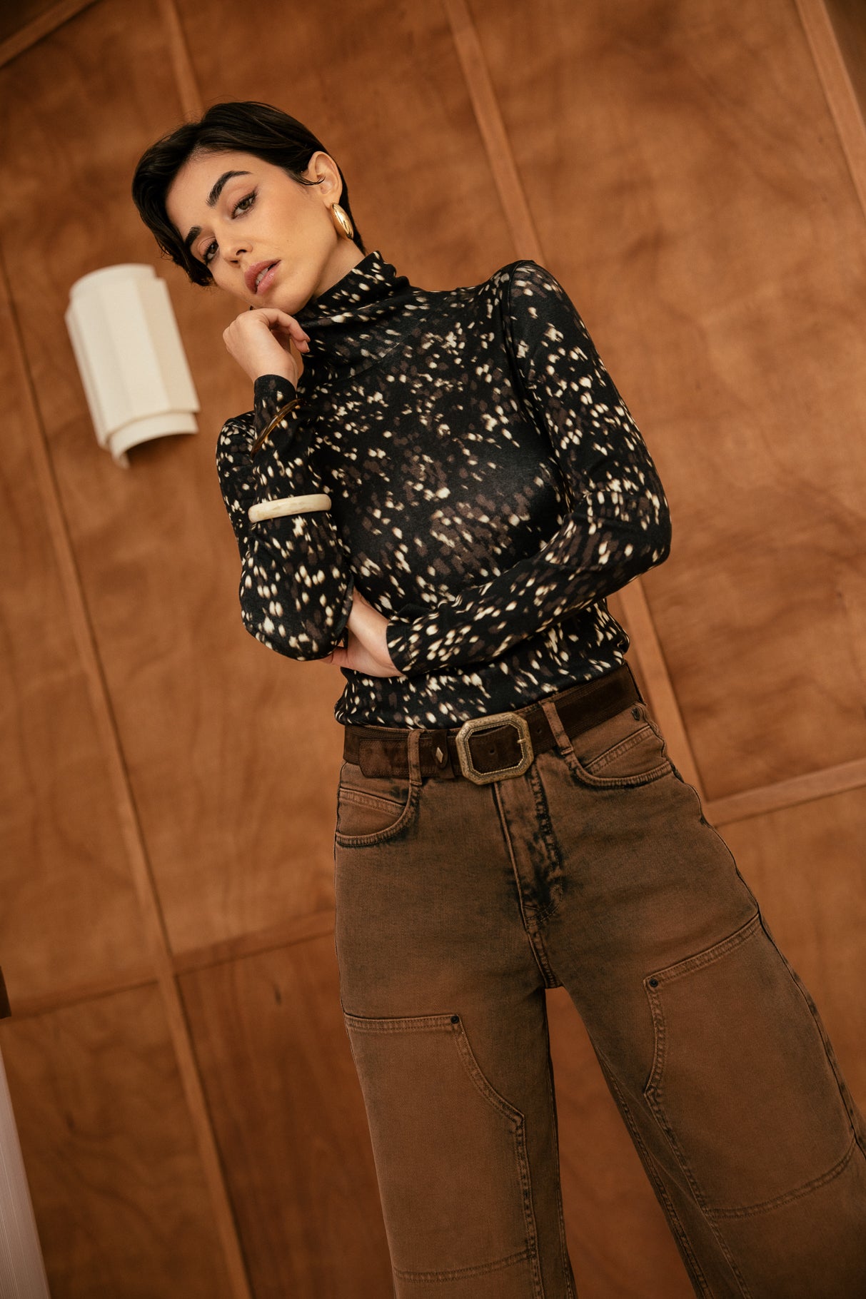 

T-Shirt ajusté imprimé  Femme Titya Wild Dots original | Freeman T. Porter