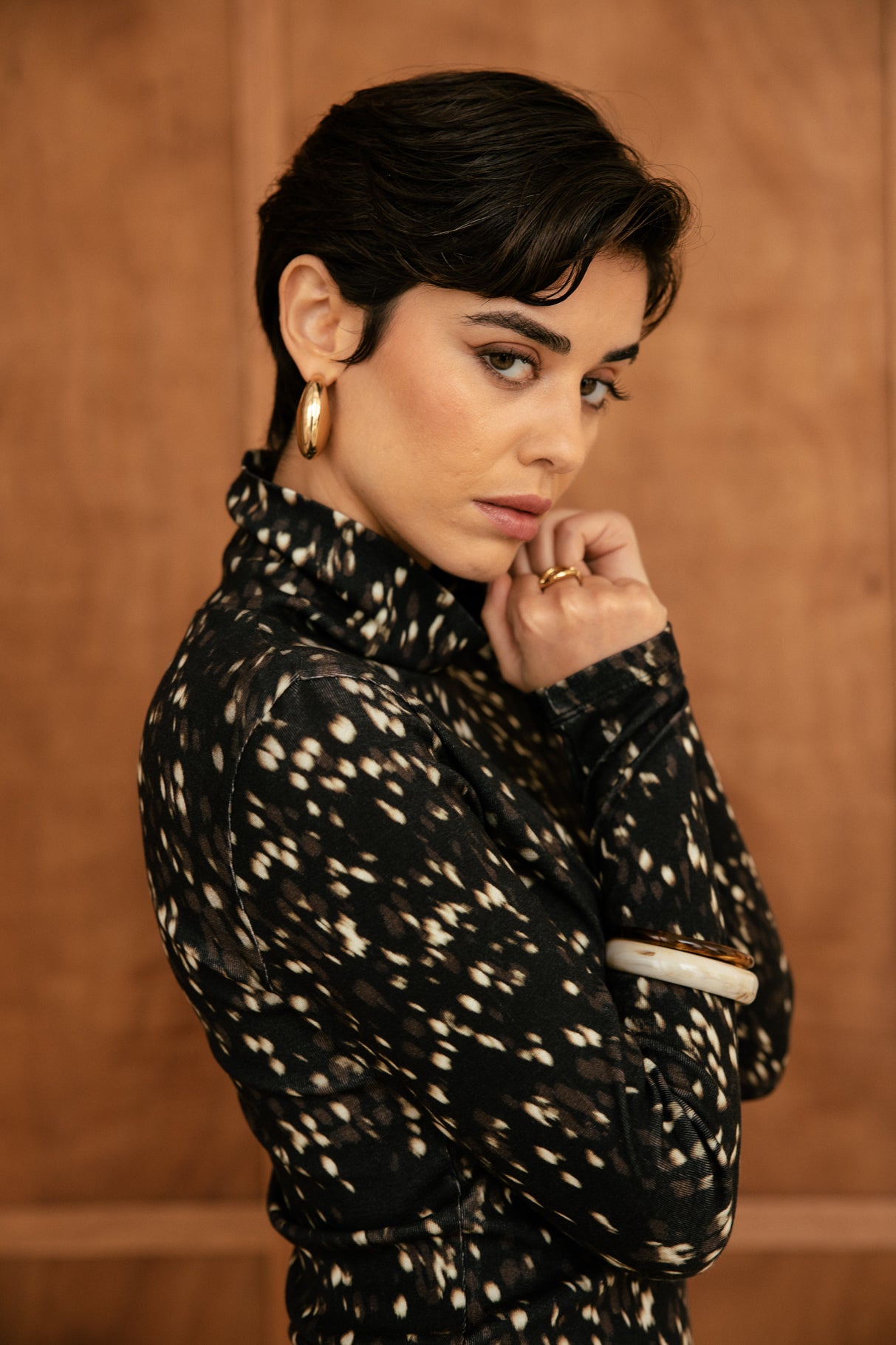 

T-Shirt ajusté imprimé  Femme Titya Wild Dots original | Freeman T. Porter