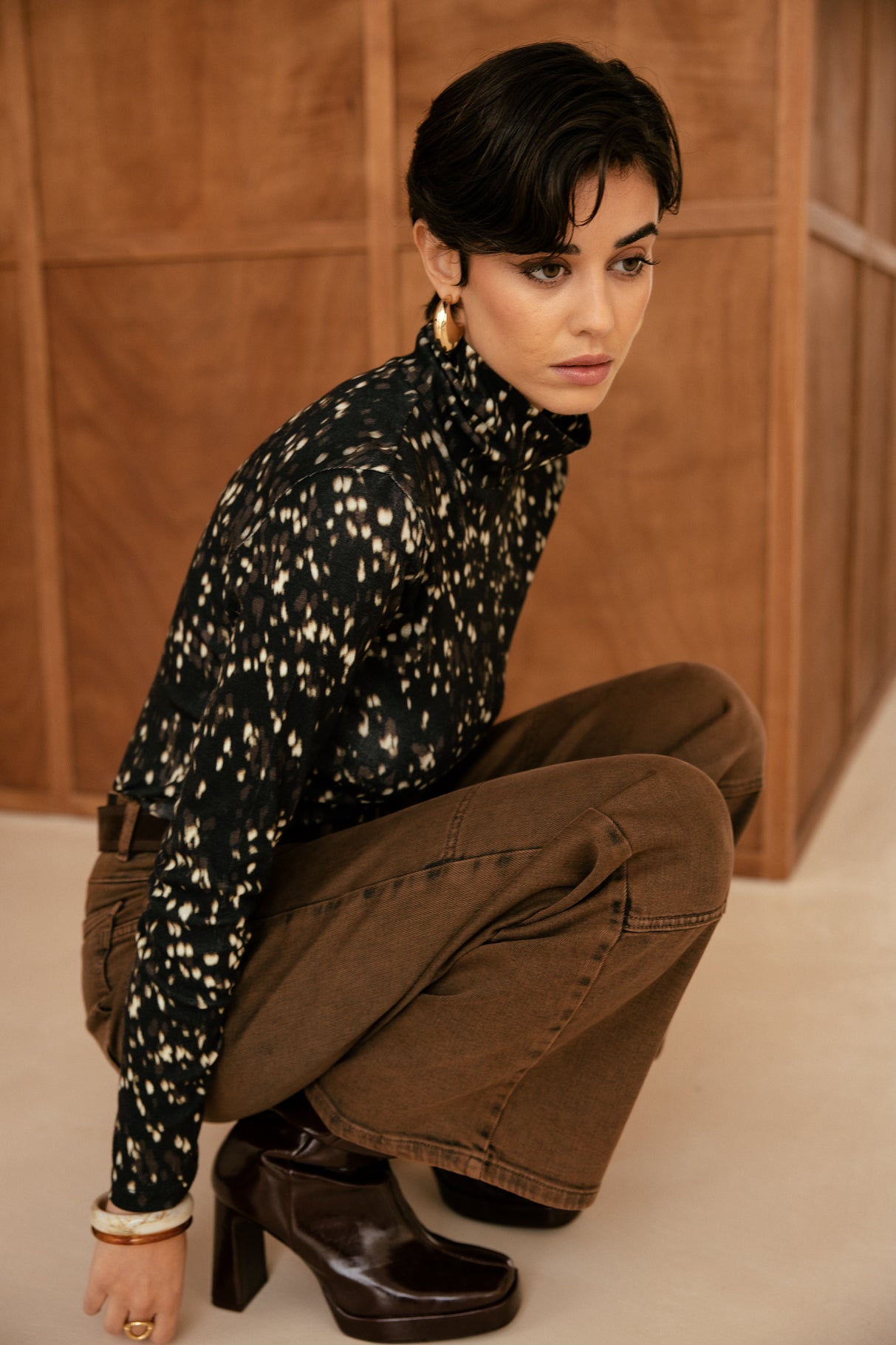 

T-Shirt ajusté imprimé  Femme Titya Wild Dots original | Freeman T. Porter